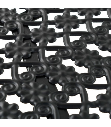 Bistro Table Black 40x70 cm Metal