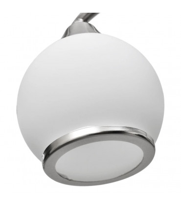 Ceiling Lamp with Glass Shades on Waving Rail for 3 E14 Bulb