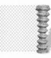 Chain Link Fence Galvanised Steel 25x0.8 m Silver