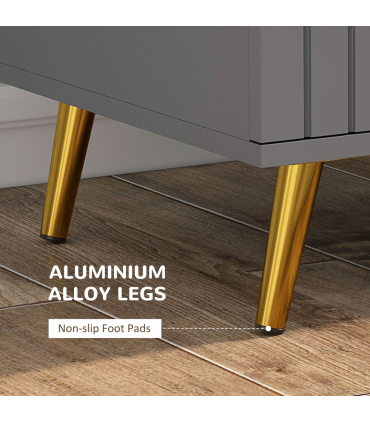 HOMCOM Bedroom Chest of Drawers, 4-Drawer Dresser with Aluminium Legs