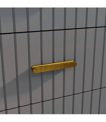 HOMCOM Bedroom Chest of Drawers, 4-Drawer Dresser with Aluminium Legs