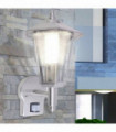 Outdoor Uplight Wall Lantern with Sensor Stainless Steel