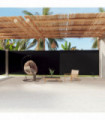 Retractable Side Awning Black 220x1200 cm
