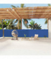 vidaXL Retractable Side Awning Blue 140x1200 cm