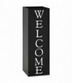 Umbrella Stand Welcome Steel Black