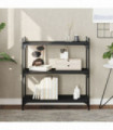 vidaXL Bookcase 3-Tier Black 80x30x86 cm Engineered Wood