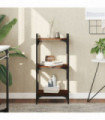 vidaXL Bookcase 3-Tier Brown Oak 40x30x86 cm Engineered Wood