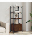 vidaXL Bookcase 3-Tier Brown Oak 41x30x109.5 cm Engineered Wood