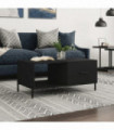 vidaXL Coffee Table Black 90x50x40 cm Engineered Wood