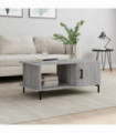 vidaXL Coffee Table Grey Sonoma 90x50x40 cm Engineered Wood