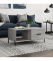 vidaXL Coffee Table Grey Sonoma 90x50x40 cm Engineered Wood