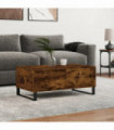 vidaXL Coffee Table Smoked Oak 90x50x36.5 cm Engineered Wood
