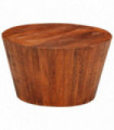 vidaXL Coffee Table Ø 52x30 cm Solid Rough Wood Mango