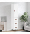 vidaXL Highboard White 34.5x34x180 cm Engineered Wood
