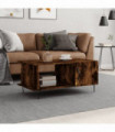 vidaXL Coffee Table Smoked Oak 90x50x40 cm Engineered Wood