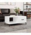 vidaXL Coffee Table High Gloss White 90x50x40 cm Engineered Wood