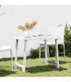 vidaXL Camping Table White 79x56x64 cm PP Wooden Look
