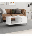vidaXL Coffee Table High Gloss White 90x50x40 cm Engineered Wood
