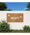 vidaXL Garden Wall Decoration 105x55 cm Corten Steel Bird Design