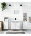 vidaXL Bathroom Cabinet High Gloss White 58x33x60 cm Engineered Wood