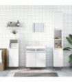 vidaXL Bathroom Cabinet High Gloss White 58x33x60 cm Engineered Wood