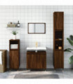 vidaXL Bathroom Cabinet Brown Oak 58x33x60 cm Engineered Wood
