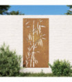 vidaXL Garden Wall Decoration 105x55 cm Corten Steel Bamboo Design