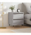 vidaXL Bedside Cabinet Grey Sonoma 40x35x50 cm Engineered Wood