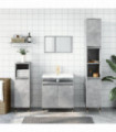 vidaXL Bathroom Cabinet Concrete Grey 58x33x60 cm Engineered Wood