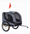 Pet Bicycle Trailer Dog Cat Bike Carrier Water Resistant Travel Steel Grey
