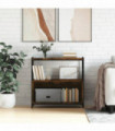 vidaXL Bookshelf Smoked Oak 80x30x78.5 cm Engineered Wood and Iron