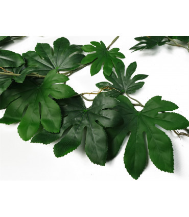Artificial Hanging Trailing Aralia Plant Pack of 6 Realistic Large Leaves 110cm