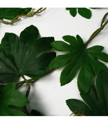 Artificial Hanging Trailing Aralia Plant Pack of 6 Realistic Large Leaves 110cm