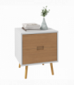 HOMCOM Bedside Table with 2 Drawers for Bedroom, Living Room