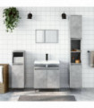 vidaXL Bathroom Cabinet Concrete Grey 58x33x60 cm Engineered Wood