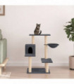 vidaXL Cat Tree with Sisal Scratching Posts Dark Grey 82.5 cm