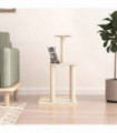 vidaXL Cat Tree with Sisal Scratching Posts Cream 85.5 cm
