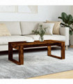 vidaXL Coffee Table Smoked Oak 102x50x35 cm Engineered Wood