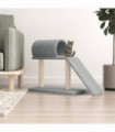vidaXL Cat Scratching Posts with Tunnel and Ladder Light Grey 55.5 cm