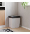 vidaXL Dual Bin White 2x25 L