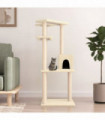 vidaXL Cat Tree with Sisal Scratching Posts Cream 123 cm