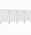 4PCs Garden Fencing Panels 43in x 11.5ft Flower Bed Border Edging Animal Barrier
