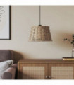 vidaXL Ceiling Lamp Shade Brown Ø38x23 cm Wicker