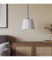 vidaXL Ceiling Lamp Shade White Ø20x15 cm Wicker