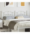 vidaXL Metal Headboard White 160 cm