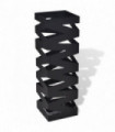 Black Square Umbrella Stand Storage Holder Walking Stick Steel 48.5 cm