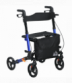 4 Wheel Rollator Walker with Seat Adjustable Mobility Walker with Bag, Blue