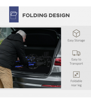 4 Wheel Rollator Walker with Seat Adjustable Mobility Walker with Bag, Blue