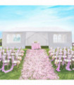 10'x30' Outdoor Party Tent with 8 Removable Sidewalls, Waterproof Canopy Patio Wedding Gazebo, White