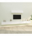 4 Piece TV Cabinet Set White Engineered Wood